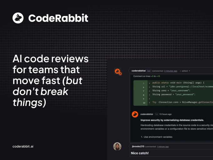 CodeRabbit: AI code reviews for teams that move fast (but don't break things)