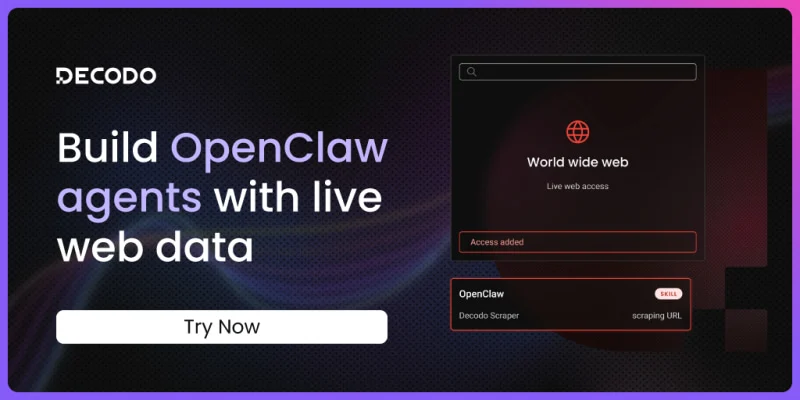 Decodo: Build OpenClaw agents with live web data