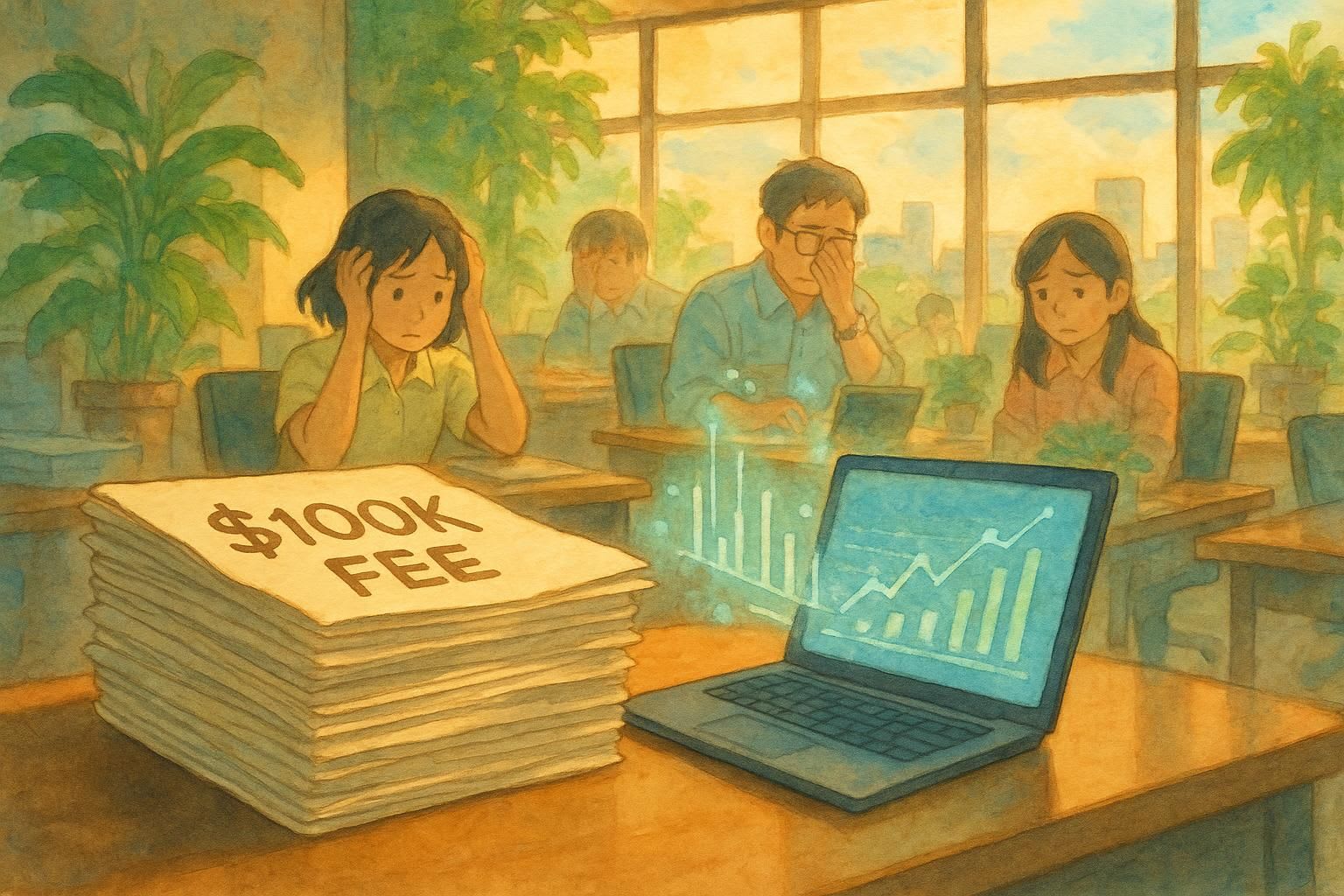 Trump Introduces $100K H-1B Visa Fee, Impacting Tech Industry