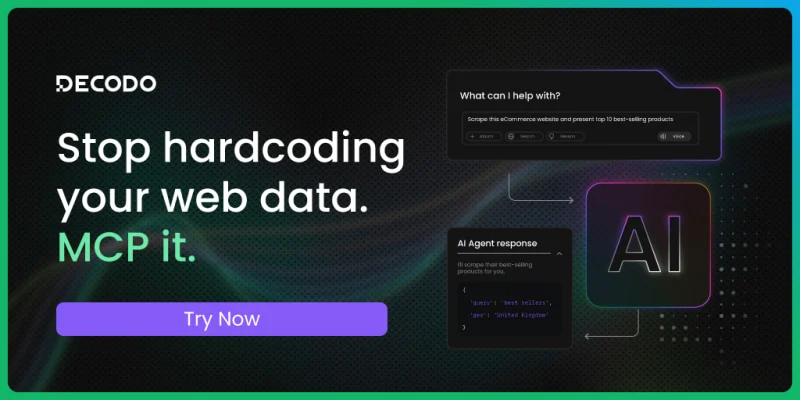Decodo: Stop hardcoding your web data. MCP it.