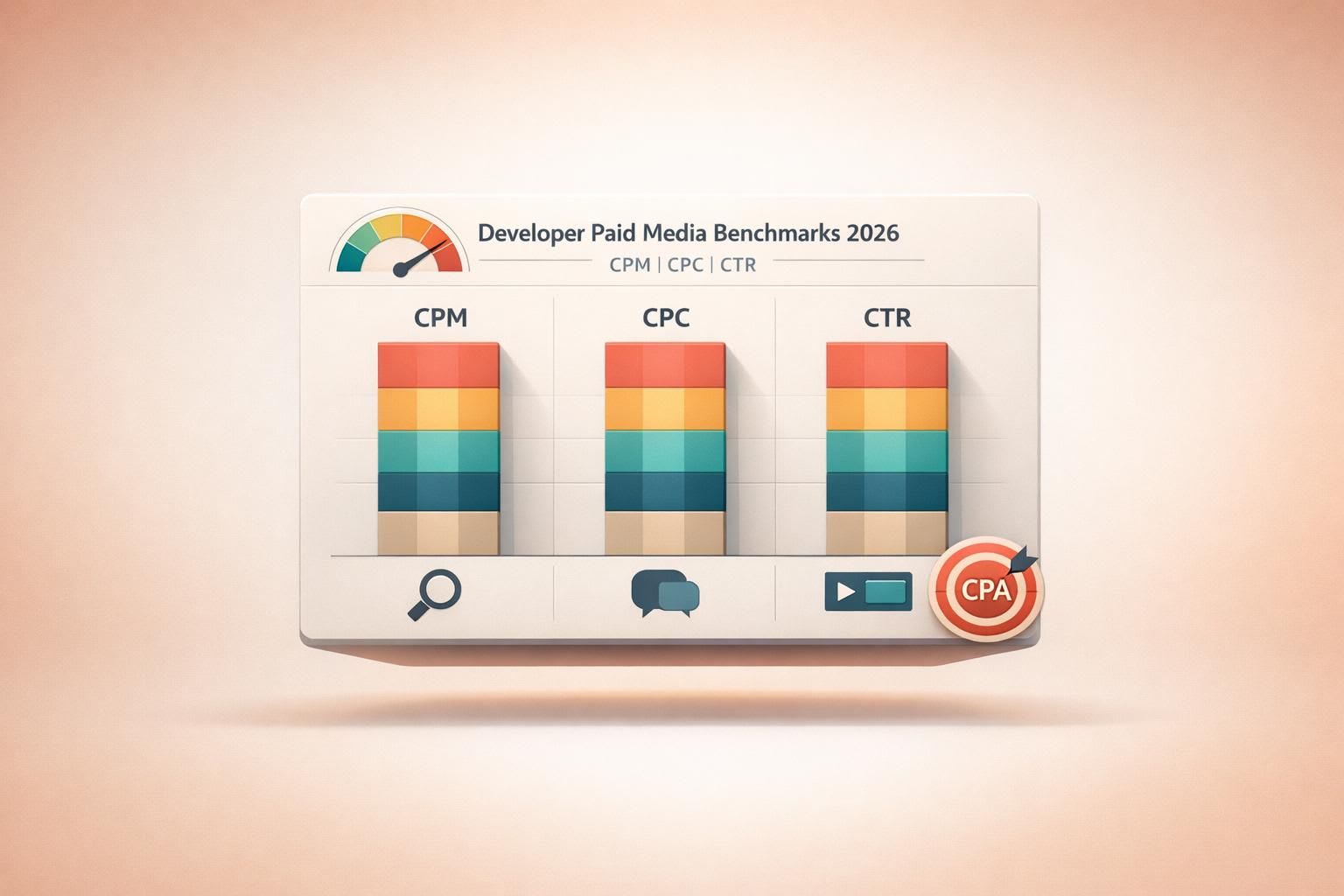 Developer Paid Media Benchmarks 2026: CPM, CPC, and CTR by Channel