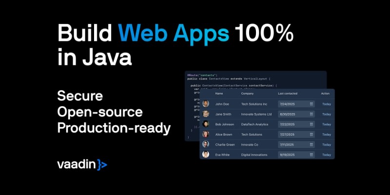 Vaadin: Web apps without JavaScript? Yes. Vaadin makes it possible in Java.
