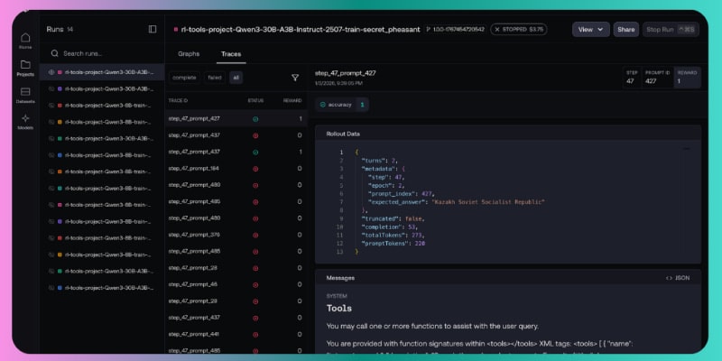 ReinforceNow: Intelligent telemetry to train AI Agents with RL