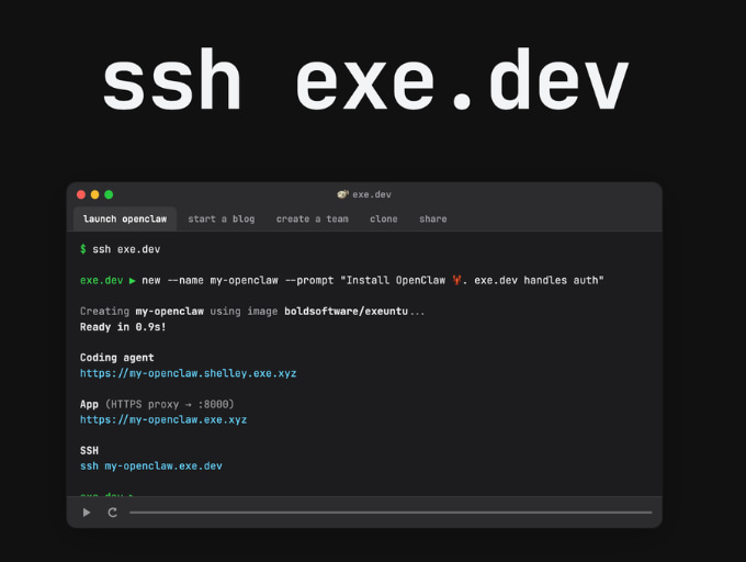 Exe.dev: Don’t let your ideas slow you down. Launch VMs instantly with exe.dev