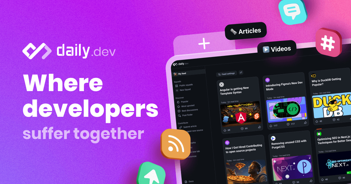 daily.dev | Where developers suffer togetherの画像