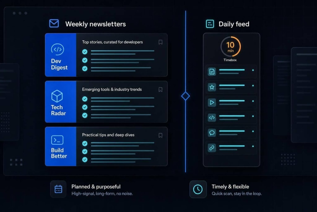 Newsletter vs news feed: what's actually better for staying current?