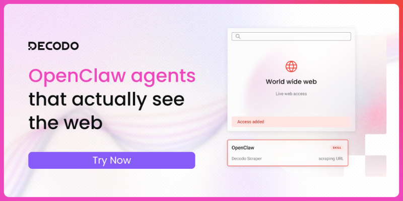 Decodo: OpenClaw agents that actually see the web