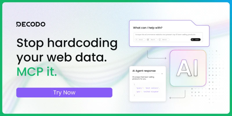 Decodo: Stop hardcoding your web data. MCP it.