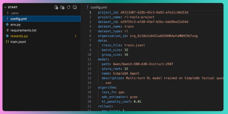 ReinforceNow: SFT + RL for AI Agents