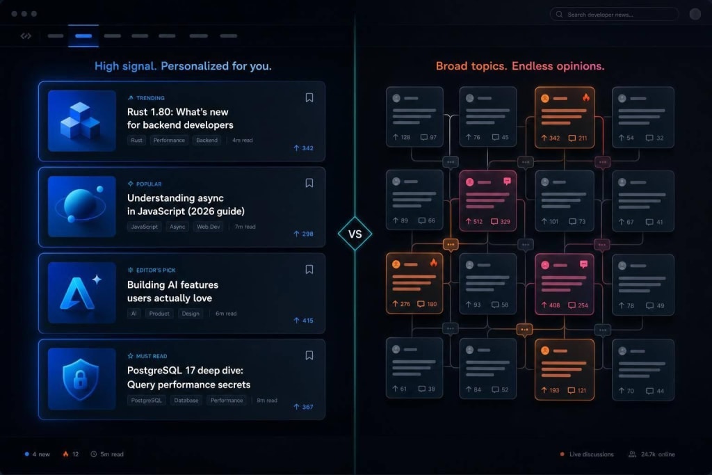 daily.dev vs Reddit: where developer news actually lives in 2026