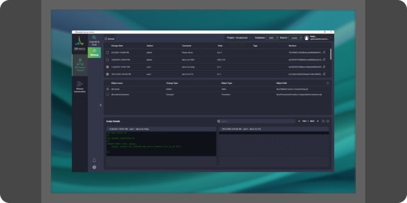 DBmaestro: Track every schema change with Git-style database control
