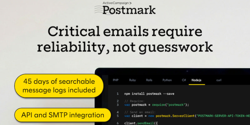 Postmark in-feed ad