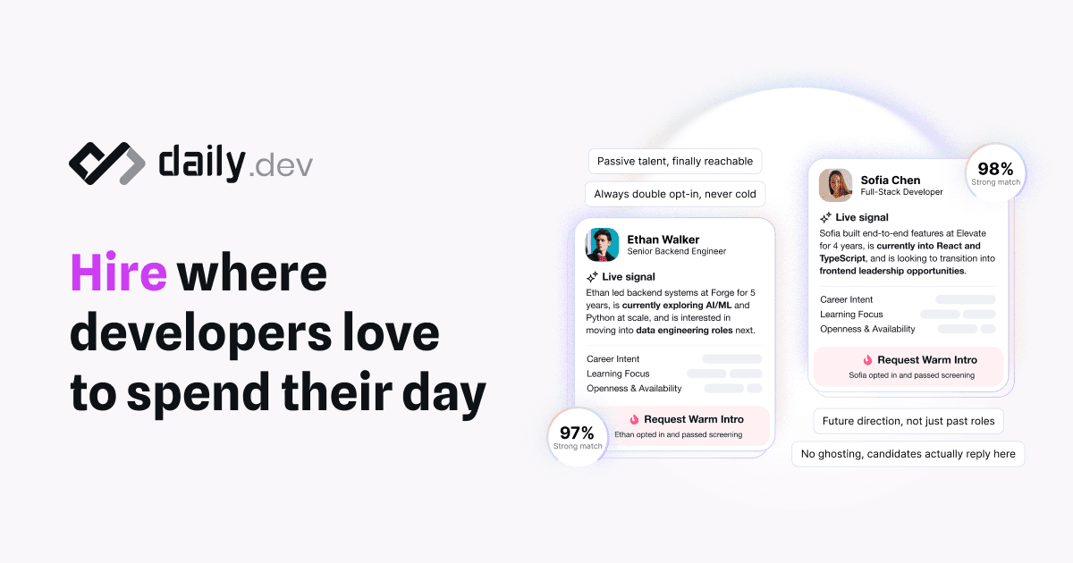 Fixing how developers get hired with daily.dev recruiter