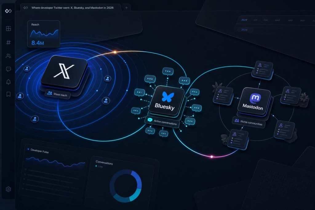 Where developer Twitter went: X, Bluesky, and Mastodon in 2026