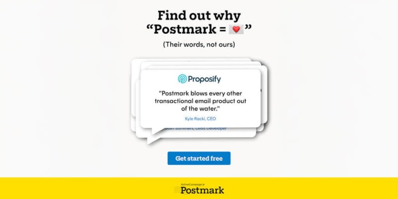 Postmark in-feed ad