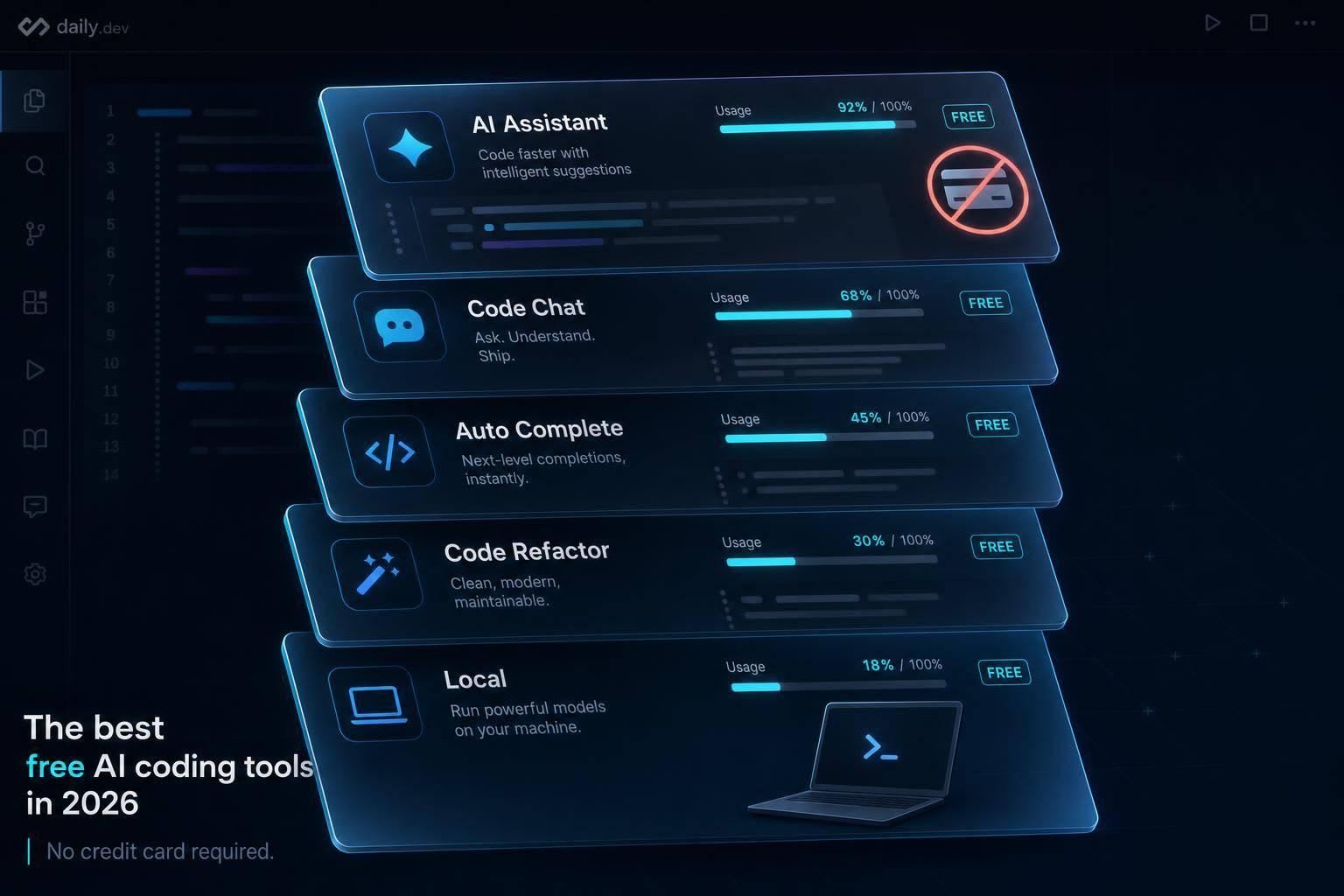 The best free AI coding tools in 2026 (no credit card required)