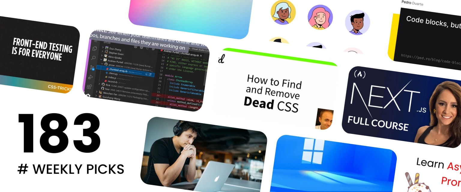 Back-end Guide, Next.js Free Course, CSS for Web Vitals - Picks 183