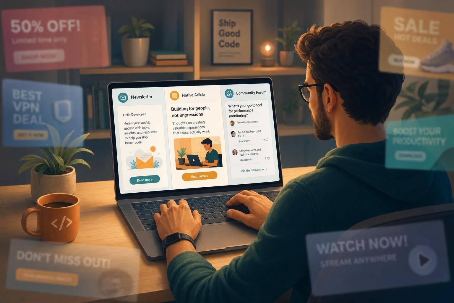 Ad blockers and developers: reaching the audience that never sees display